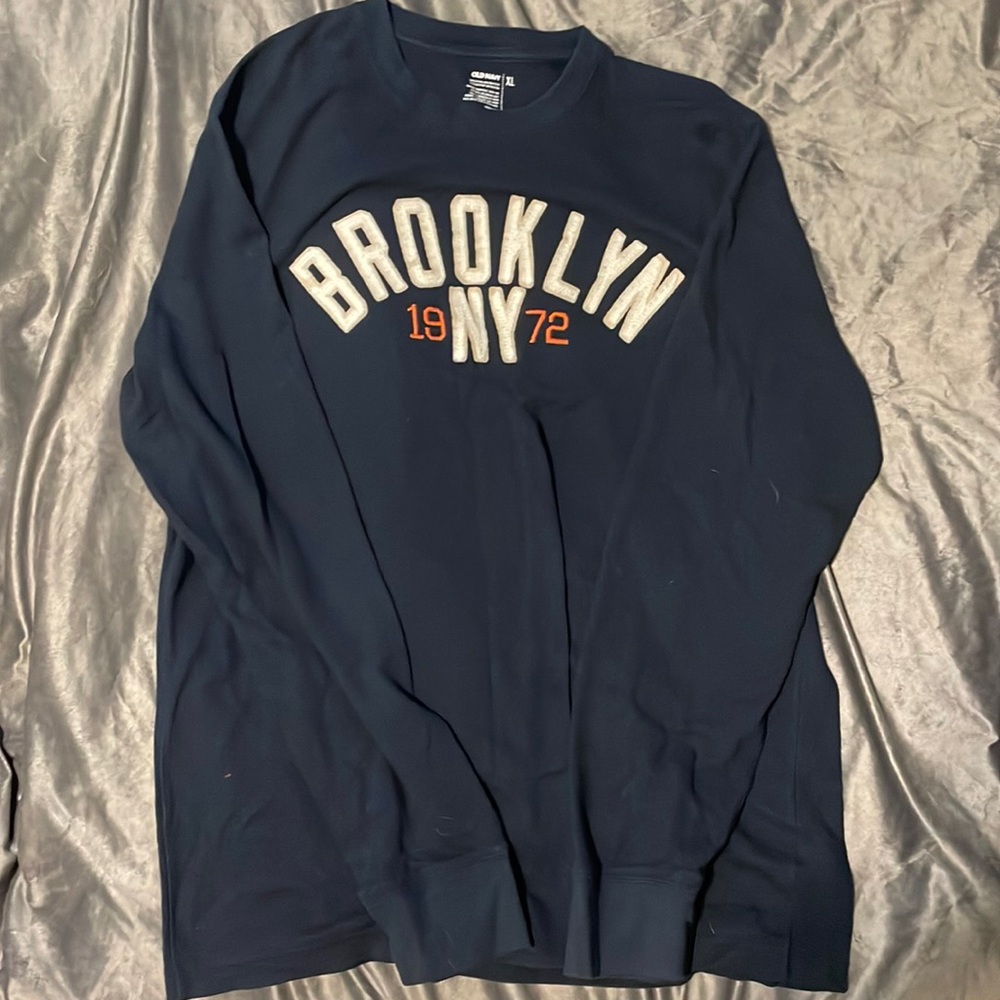 Navy long sleeve shirt-good condition-lightly worn-size XL
